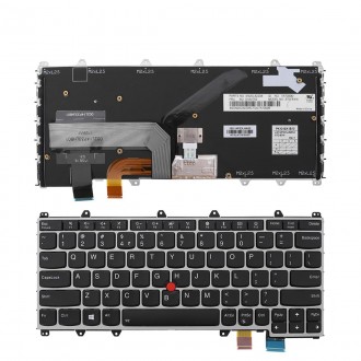 Tastatura Lenovo ThinkPad Yoga 370, Neagra, Cu Rama Arginitie, Cu iluminare, US/UK