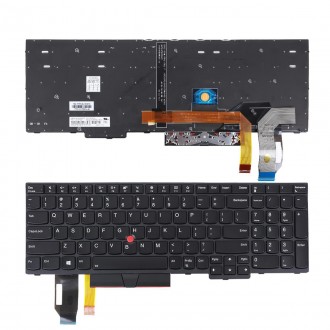Tastatura Lenovo ThinkPad Edge E580 L580, Neagra, Cu Rama Neagra, Cu iluminare, US/UK