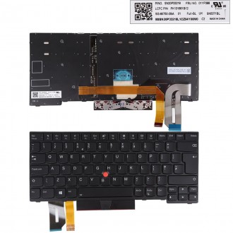 Tastatura Lenovo ThinkPad T490S L490 E490, Neagra, Cu Rama Neagra, Cu iluminare, US/UK