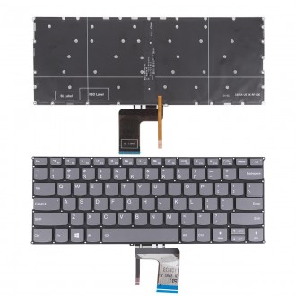 Tastatura Lenovo IdeaPad 320-13 320S-13IKB, Gri, Fara Rama, Cu iluminare, US