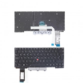 Πληκτρολόγιο Lenovo ThinkPad E14 Gen 1, 1st Gen, Μαύρο με Backlit UK