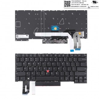 Tastatura Lenovo ThinkPad T490S T495S, Neagra, Fara Rama, US