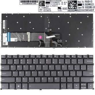 Tastatura Lenovo IdeaPad Flex 5-14ALC05 5-14ARE05 5-14IIL05 5-14ITL05, Gri, Fara Rama, Cu iluminare, US/UK