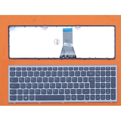 Πληκτρολόγιο Lenovo IdeaPad S500 S510p G500s, Γκρί, US/UK