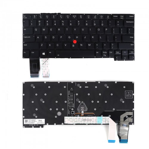 Πληκτρολόγιο Lenovo ThinkPad X13 Yoga Gen 2 Gen 3 Μαύρος με Backlit, US