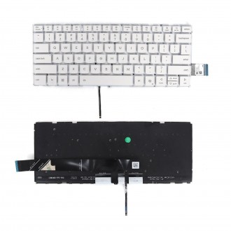 Tastatura Lenovo Yoga Slim 7 14AKP10 14ILL10 15IIL9, Fara Rama, Alb, Cu iluminare, US/UK