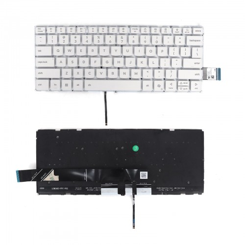 Tastatura Lenovo Yoga Slim 7 14AKP10 14ILL10 15IIL9, Fara Rama, Alb, Cu iluminare, US/UK