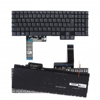 Tastatura Lenovo IdeaPad Gaming 3 15ARH7 3 15IAH7 3 16ARH7, Fara Rama, Gri, Cu iluminare, US/UK