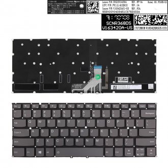 Tastatura Lenovo Yoga 920-13IKB , Gri, Fara Rama, Cu iluminare, US/UK