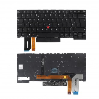 Tastatura Lenovo ThinkPad T490S T495S, Neagra, Fara Rama, Cu iluminare, UK