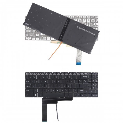 Tastatura MSI Sword 15 MS-1584 MS-17L1 MS-17L2 MS-17L4 MS-17L3 MS-158K, Neagra, Fara Rama, RGB Backlit US/UK