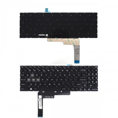 Tastatura MSI Sword 15 MS-1584 MS-17L1 MS-17L2 MS-17L4 MS-17L3 MS-158K, Neagra, Fara Rama, Per-Key RGB Backlit US/UK Type 2