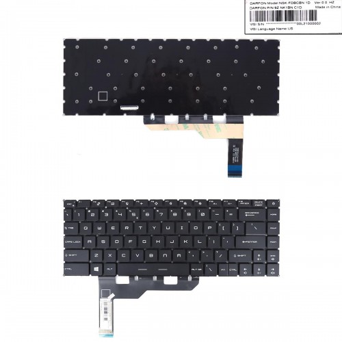 Πληκτρολόγιο MSI GE66 GS66, Ασήμι με Backlit RGB, US/UK