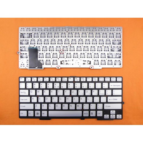 Tastatura Sony Vaio SVE13, Argintie, Fara Rama, Pentru modele cu iluminare, US