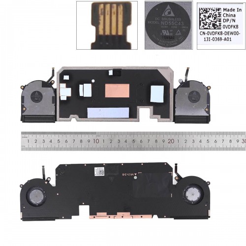 Ανεμιστηράκια για Dell XPS 13 7390 2 in 1 - With Heatsink