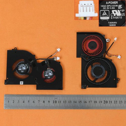 Ανεμιστηράκια για MSI GS65 GS65VR MS-16Q2 κόκκινες λεπίδες Τυπε 1 - Γνήσιος (GPU Ανεμιστήρας)