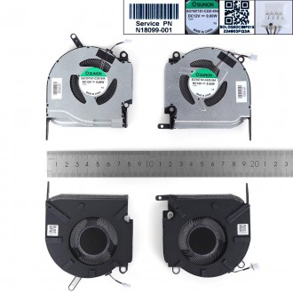 Ανεμιστηράκια για HP OMEN 16-K 16-N Pro 8 TPN-Q280 TPN-Q281 RTX3060 RTX3070 12V 0.8A - CPU + GPU