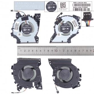 Ανεμιστηράκια για HP ZBook 15V G5 ZHAN 99 G1 TPN-C134 - CPU + GPU