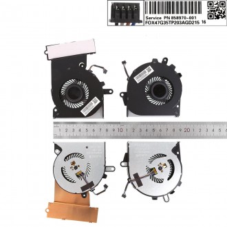 Ανεμιστηράκια για HP Omen 15-CE TPN-Q194 17-AN000TX Series 3Plus (CPU + GPU) - Αναπληρωματικοί