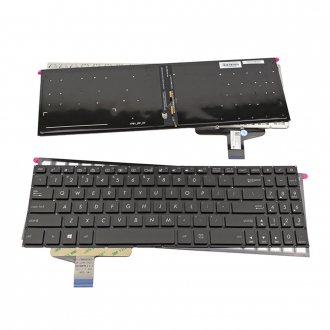 Tastatura Asus N580 N580V N580VD, Neagra, Fara Rama, Cu iluminare, US