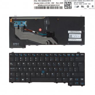 Πληκτρολόγιο Dell Latitude E5440, Μαύρο, με Pointing Stick με Backlit, US/UK