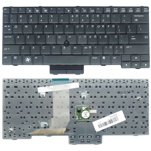 Πληκτρολόγιο HP EliteBook 2540p, Μαύρο, με Pointing Stick, US/UK