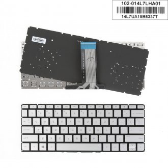 Tastatura HP Envy 14-J, Argintie, Fara Rama, Cu iluminare, US
