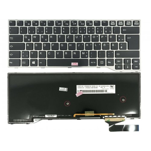 Πληκτρολόγιο Fujitsu LifeBook E544 E733 E744 E746 E734 E743 E736 U745 E547, Γκρί με Backlit, Original, US/UK