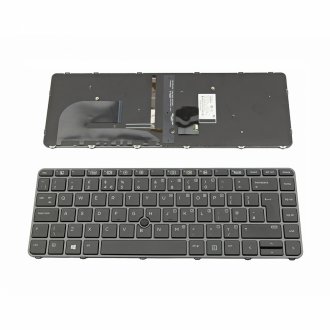 Πληκτρολόγιο HP EliteBook 745 G3 840 G3, Μαύρο, με Pointing Stick με Backlit, US/UK