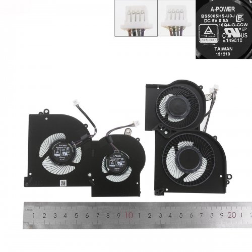 Ανεμιστηράκια για MSI GS65 GS65VR MS-16Q2 Τυπε 2 - Γνήσιος (GPU Ανεμιστήρας)