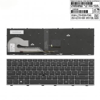 Πληκτρολόγιο HP EliteBook 840 G5, Γκρί, με Pointing Stick, US/UK