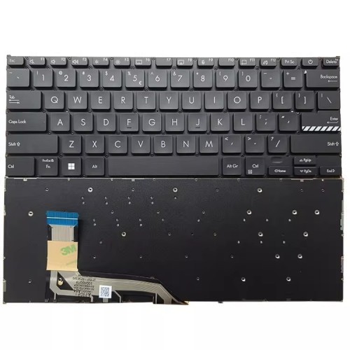 Клавиатура за лаптоп Asus VivoBook Go 14 E1404 E1404G E1404F Черна Без Рамка С Малък Ентър с Подсветка