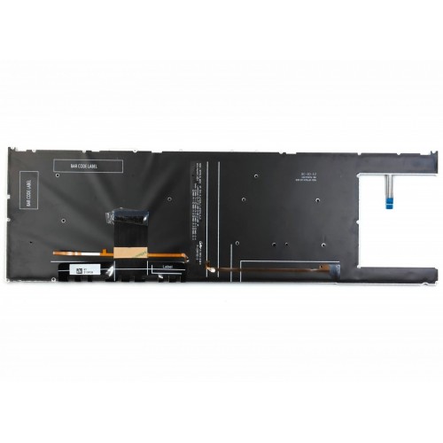 Клавиатура за лаптоп Asus ZenBook Duo 14 UX482 UX482E UX482EA Синя Без Рамка С Малък Ентър с Подсветка