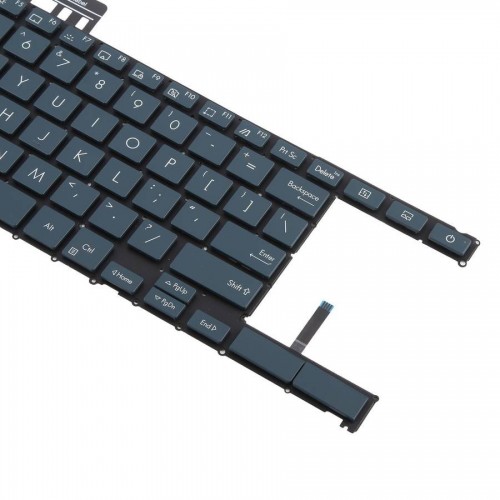 Клавиатура за лаптоп Asus ZenBook Duo 14 UX482 UX482E UX482EA Синя Без Рамка С Малък Ентър с Подсветка
