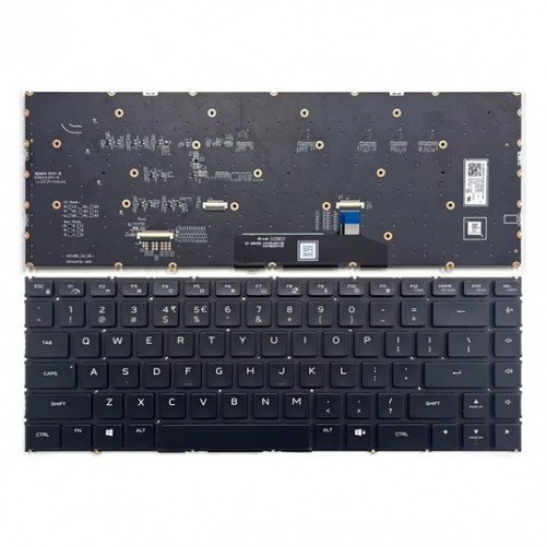 Клавиатура за лаптоп Dell Alienware M16 R1 M16 R2 P124F P130F Черна Без Рамка с Малък Ентър С RGB Подсветка (Mechanical)