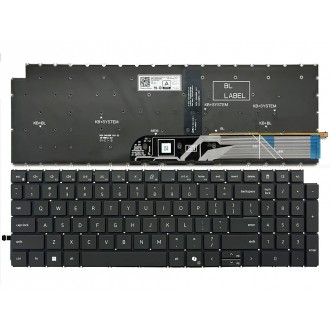 Клавиатура за лаптоп Dell Vostro 16 5640 5645 Черна Без Рамка (Малък Ентър) с Подсветка Клавиатура за лаптоп Dell Vostro 16 5640 5645 Черна Без Рамка (Малък Ентър) с Подсветка
