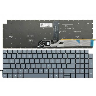 Клавиатура за лаптоп Dell Vostro 16 5640 5645 Сива Без Рамка (Малък Ентър) с Подсветка Клавиатура за лаптоп Dell Vostro 16 5640 5645 Сива Без Рамка (Малък Ентър) с Подсветка
