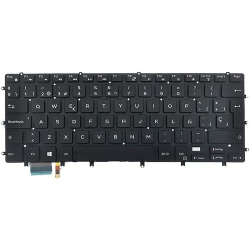 Πληκτρολόγιο Dell XPS 7590 Precision 5540, Μαύρο, Χωρίς πλαίσιο, UK