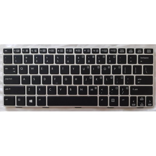 Tastatura HP EliteBook 810 G1 810 G2 810 G3, Neagra, Cu Rama Arginitie, Cu iluminare, US/UK