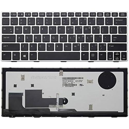 Tastatura HP EliteBook 810 G1 810 G2 810 G3, Neagra, Cu Rama Arginitie, Cu iluminare, US/UK
