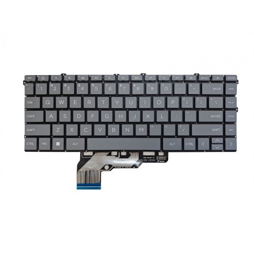 Клавиатура за лаптоп HP Envy X360 15-FH 15-FE Сива Без Рамка с Малък Ентър с Подсветка