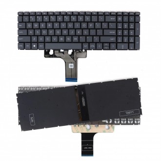 Tastatura HP Pavilion 15-EG 15-EH Series, Gri, Fara Rama, Cu iluminare, US Versiunea 1