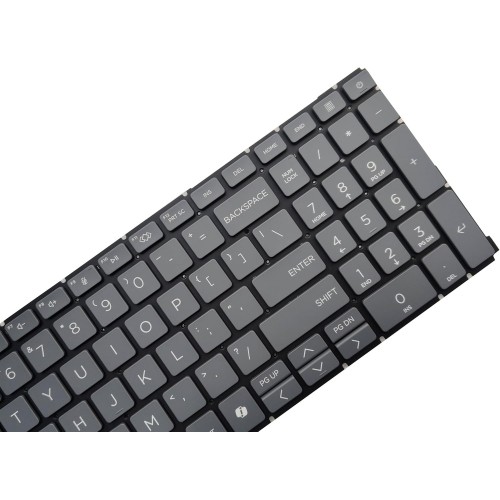 Клавиатура за лаптоп HP ProBook 460 G11 465 G11 - Сива Без Рамка (Малък Ентър) с Подсветка