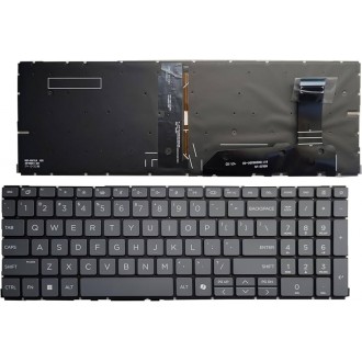 Клавиатура за лаптоп HP ProBook 460 G11 465 G11 - Сива Без Рамка (Малък Ентър) с Подсветка, с AI бутон