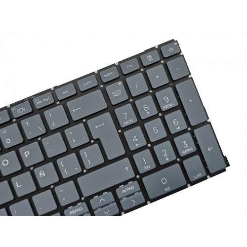 Клавиатура за лаптоп HP ProBook 460 G11 465 G11 - Сива Без Рамка (Голям Ентър) с Подсветка, с AI бутон