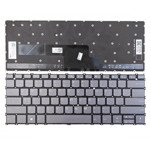Tastatura Lenovo ThinkBook 13x G2 IAP, Fara Rama, Gri, Cu iluminare, US/UK