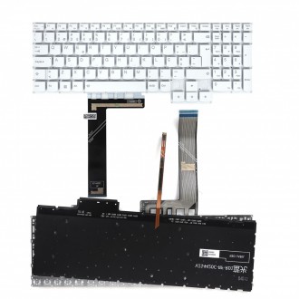 Tastatura Lenovo Y7000, Alb, Fara Rama, iluminare, US/UK