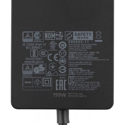 Πρωτότυπος προσαρμογέας για Microsoft Surface Dock 2 1917 15.35V / 12.96A / 199W - (7.4x5.0)