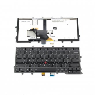 Πληκτρολόγιο Lenovo X240 X250, Γκρί, με Pointing Stick με Backlit, US/UK