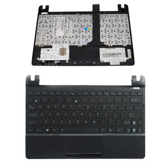 Cover C με Πληκτρολόγιο Asus X101 X101CH, Μαύρο, US/UK